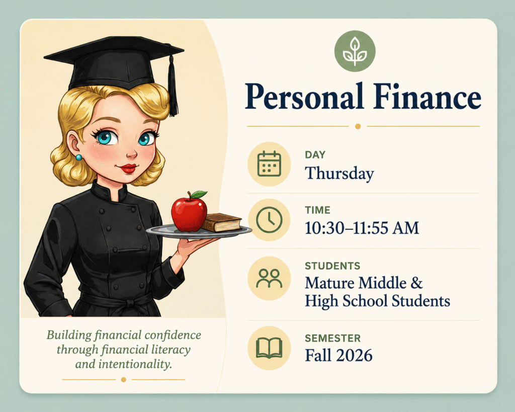 Personal Finance menu card